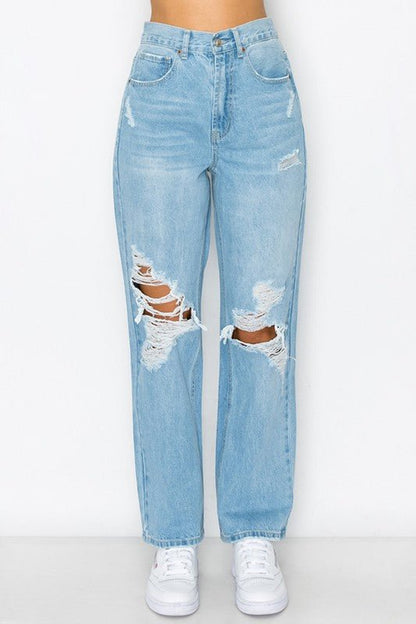 90's Straight Leg Jeans - Offbeat Boutique