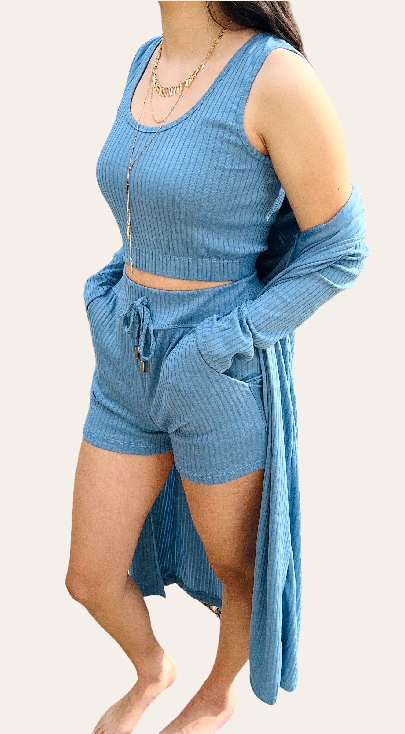 Baby Blue Shorts - Offbeat Boutique