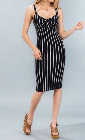 Striped Body con Dress