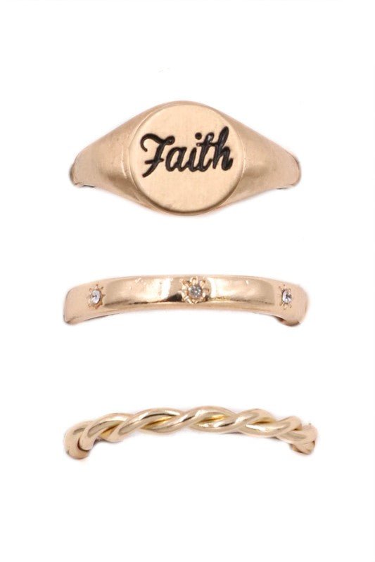 Faith Ring Set - Offbeat Boutique