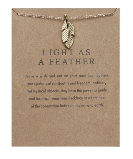 Gold Feather Necklace - Offbeat Boutique