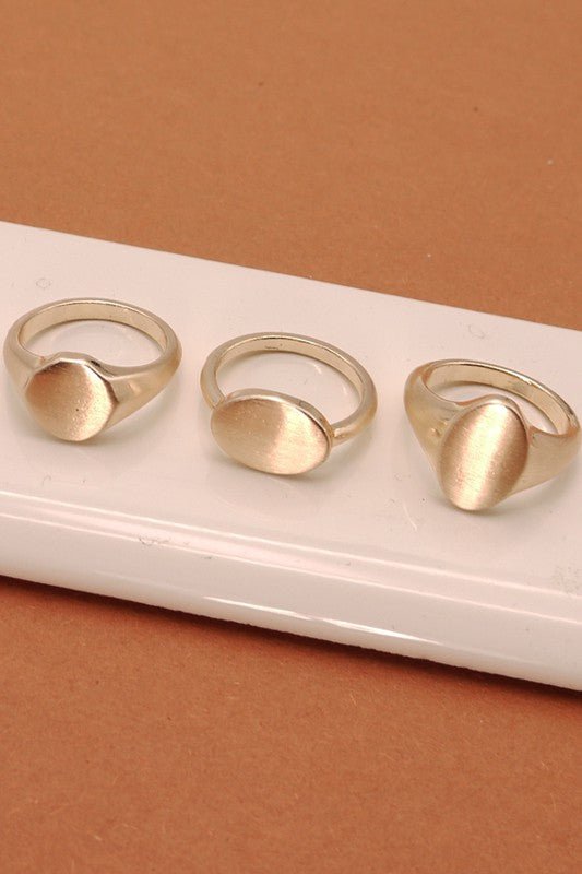 Gold Plated Ring Set - Offbeat Boutique