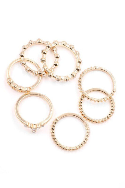 Gold Ring Set 7 Piece - Offbeat Boutique