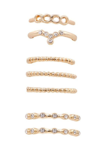 Gold Ring Set 7 Piece - Offbeat Boutique