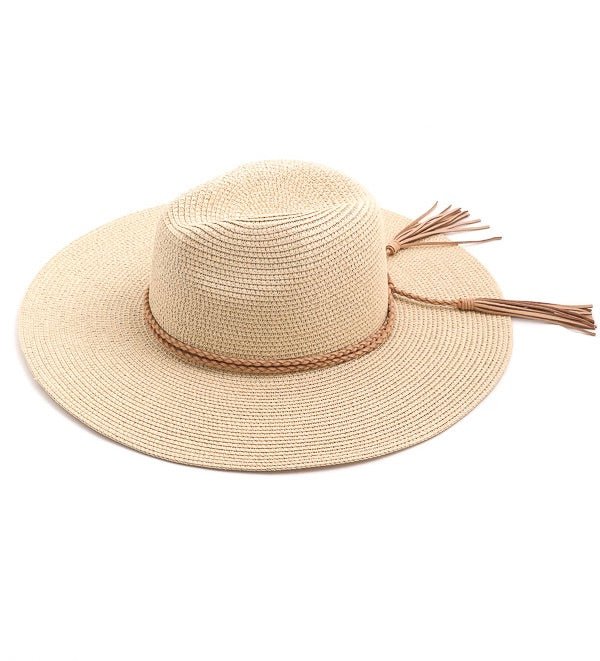 Ivory Braided Sun Hat - Offbeat Boutique
