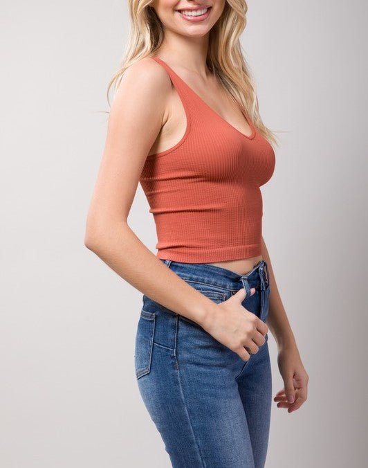 Seamless Ribbed Top - Offbeat Boutique