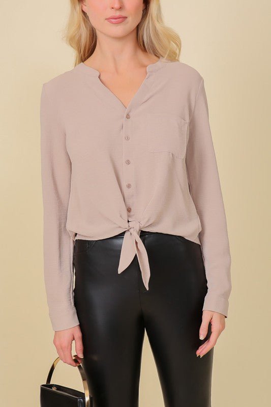 Spring Button Up Top - Offbeat Boutique