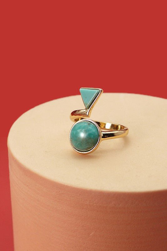 Turquoise Stone Ring - Offbeat Boutique