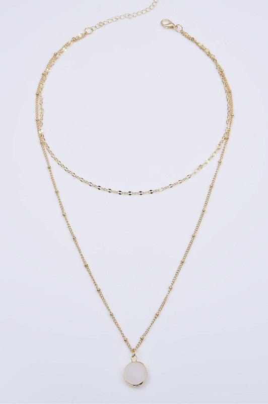 White Opal Necklace - Offbeat Boutique