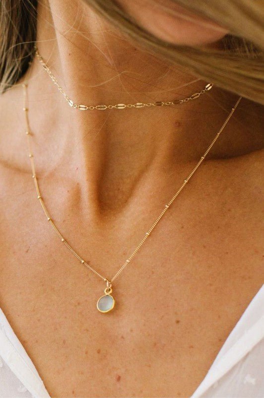 White Opal Necklace - Offbeat Boutique